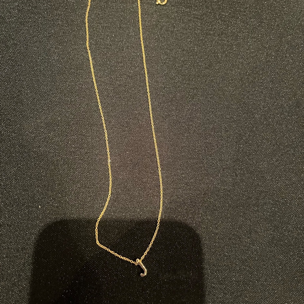 Gold filled 18inch J letter necklace